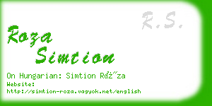 roza simtion business card